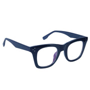Jodykoes® Nerdy Vintage Design Bold Thick Zero Power Computer Glasses With Anti Glare For Men and Women Frames Spectacles Eyeglasses (Blue)