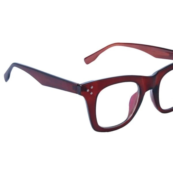Jodykoes® Nerdy Vintage Design Bold Thick Zero Power Computer Glasses With Anti Glare For Men and Women Frames Spectacles Eyeglasses (Brown)