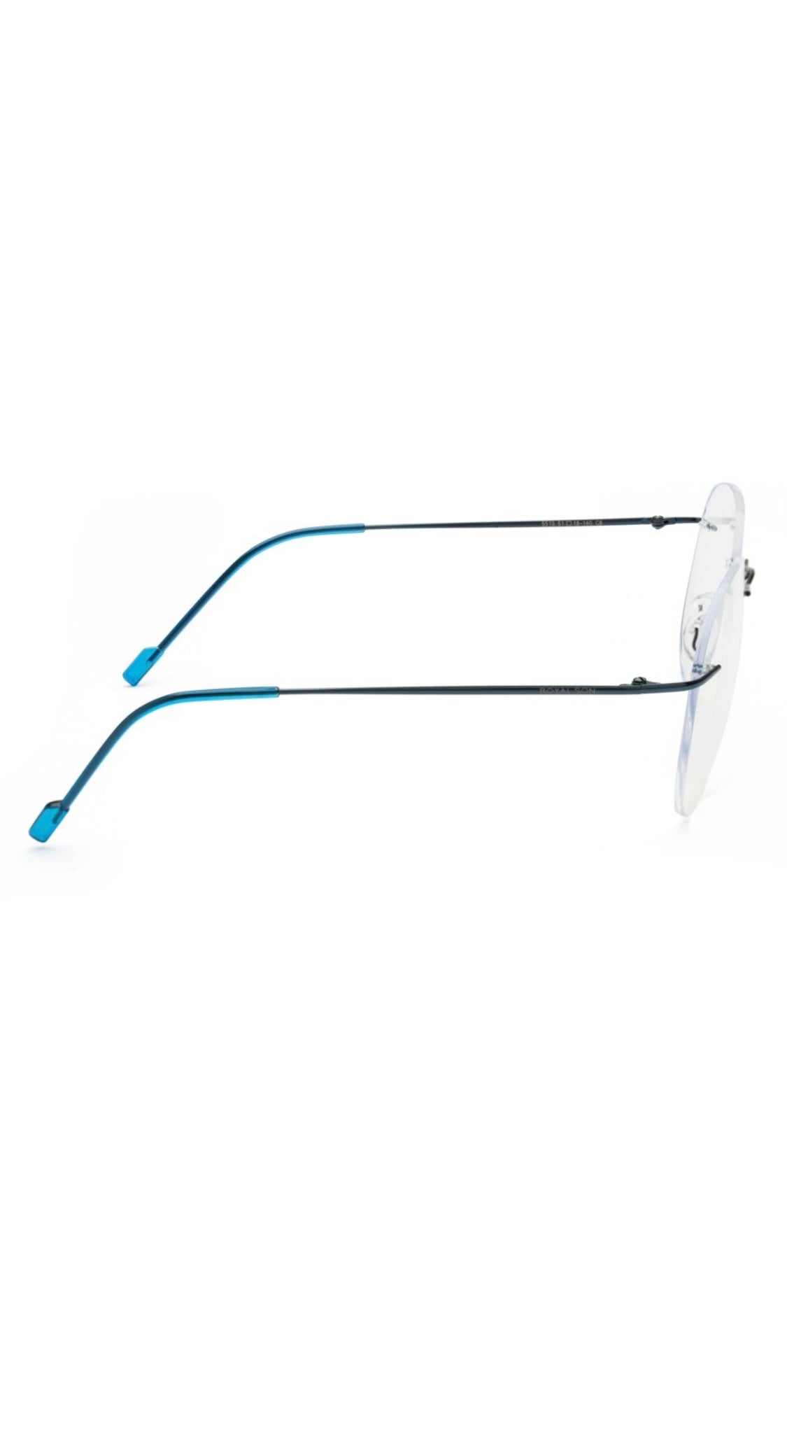 Jodykoes® Rimless Aviator Frame Zero Power Anti Glare Spectacle For Men and Women | Unisex Computer Eyeglasses Light Weight Aviator Frameless Eyewear (Blue) - Jodykoes ®