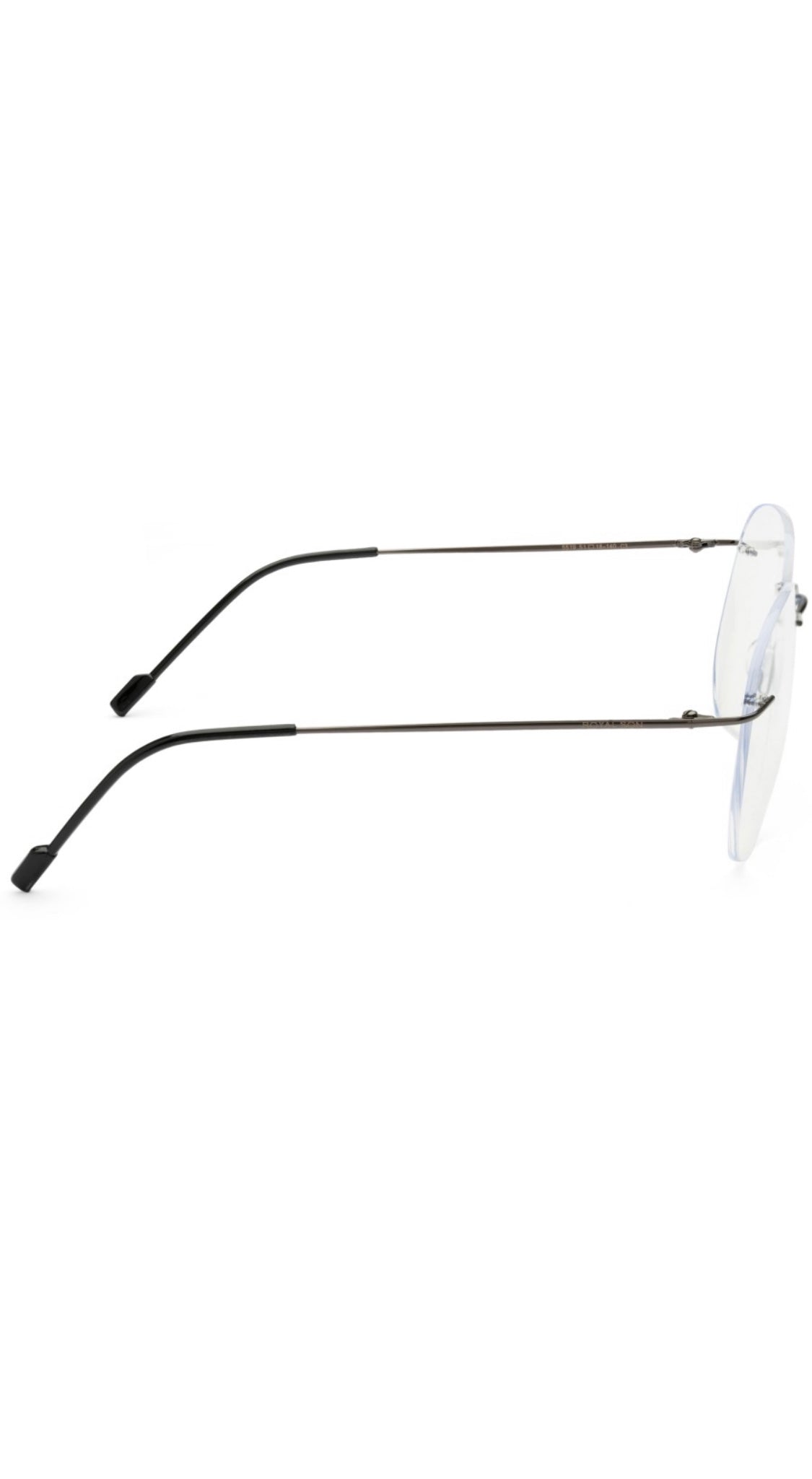 Jodykoes® Rimless Aviator Frame Zero Power Anti Glare Spectacle For Men and Women | Unisex Computer Eyeglasses Light Weight Aviator Frameless Eyewear (Black) - Jodykoes ®