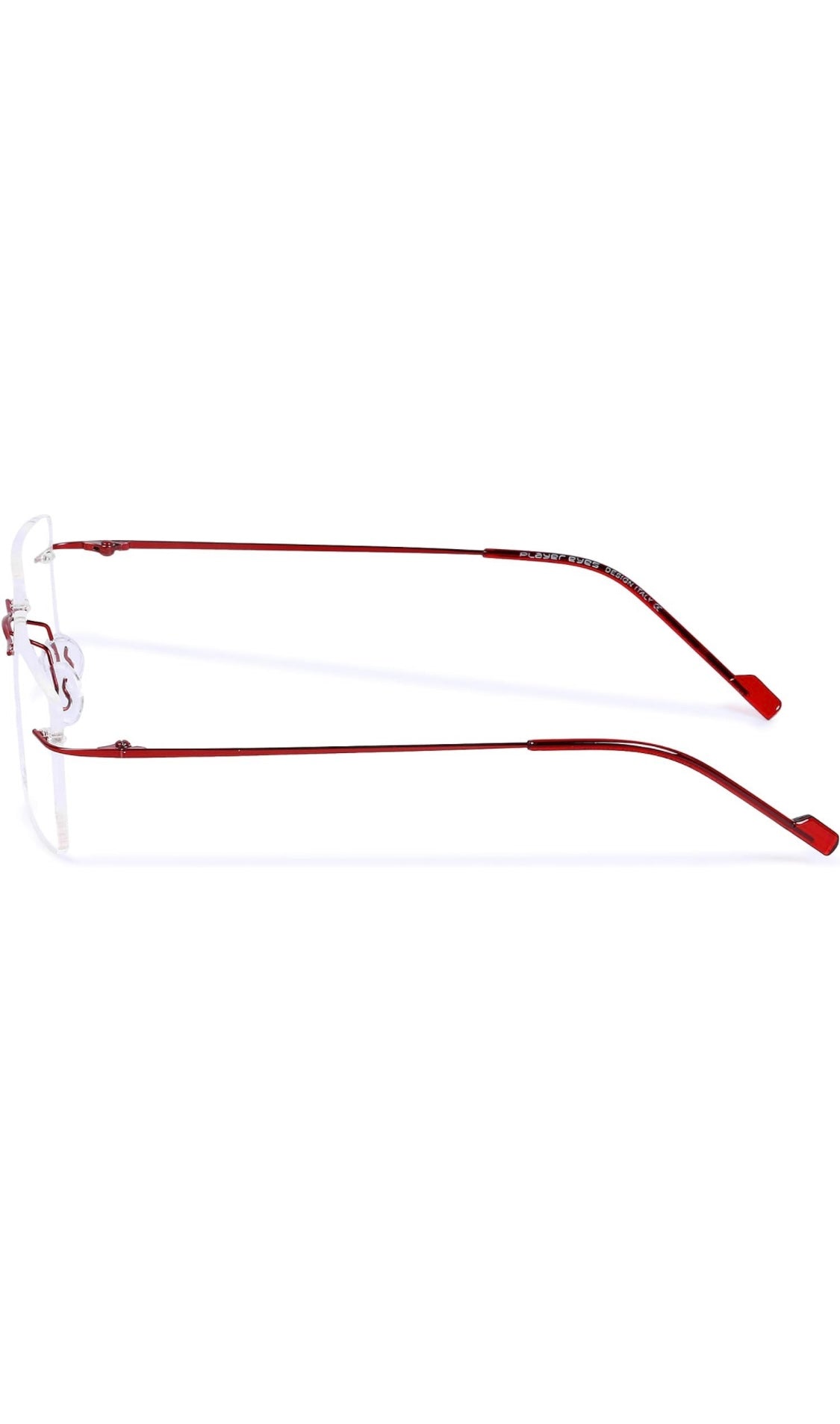 Jodykoes® Premium Rimless Anti Glare Rectangle Frame Spectacle Eyeglasses Eyewear (Maroon) - Jodykoes ®