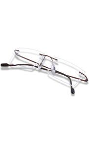Jodykoes Rectangle Signature Rimless Frame
