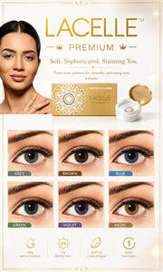Bausch & Lomb Lacelle Premium BLUE Color Contact Lens (1 Lens/Box)