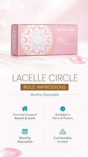 Bausch + Lomb Lacelle Circle Colour Monthly Contact Lens – Blue Single Lens Pack