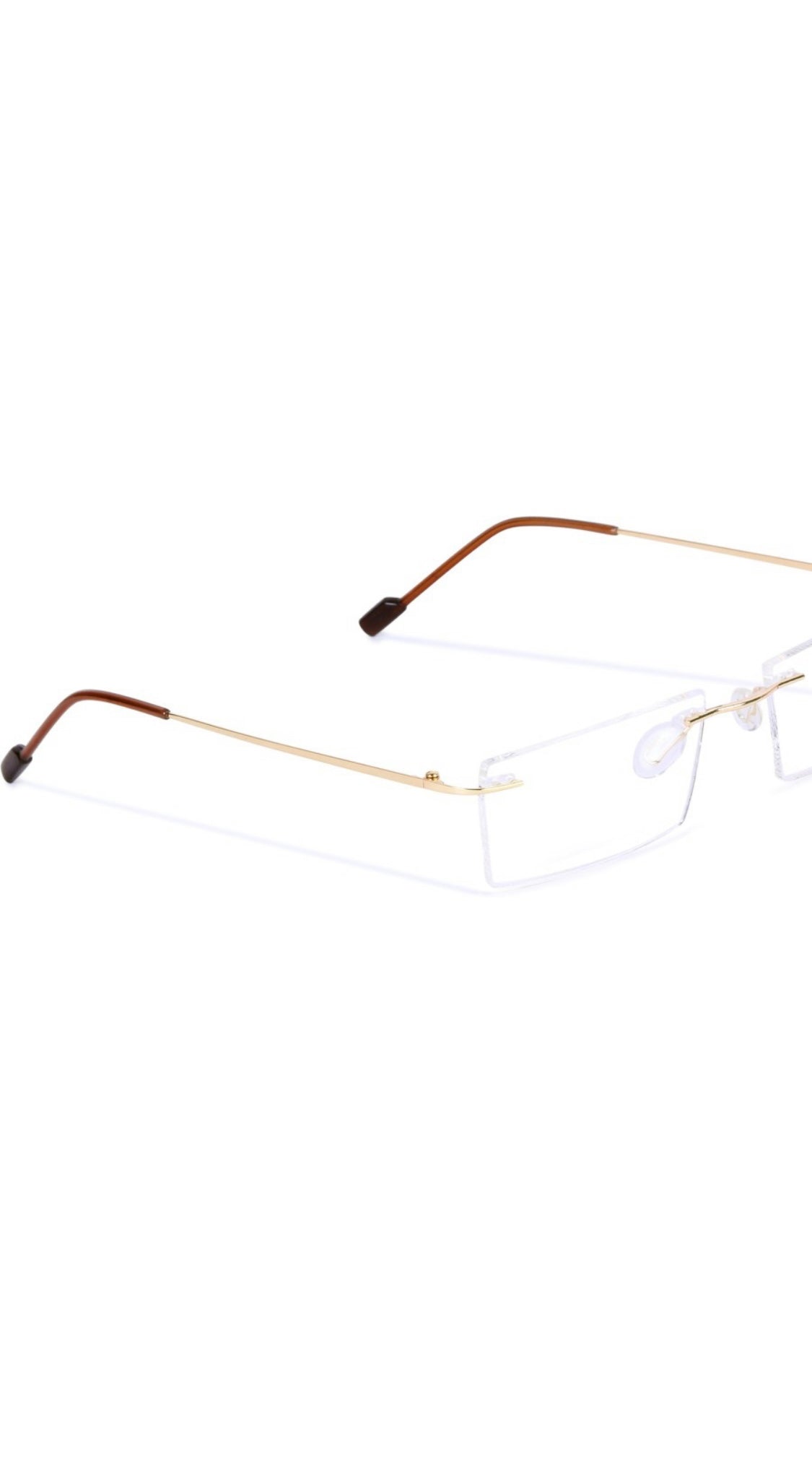 Jodykoes Rectangle Signature Rimless Frame
