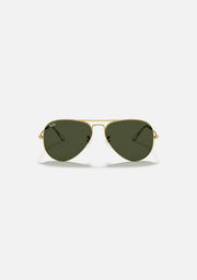 Ray-Ban Originals Classic Aviator Original RAY BAN Green Sunglass RB3025 UV Protection Eyewear Shades ( Gold and G15 )