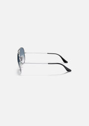 Ray-Ban Originals Classic Aviator Gradient Blue Sunglass RB3025 UV Protection Eyewear Shades ( Silver and Blue )