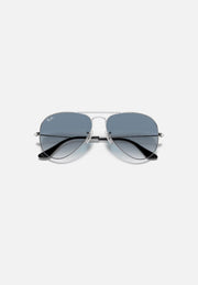 Ray-Ban Originals Classic Aviator Gradient Blue Sunglass RB3025 UV Protection Eyewear Shades ( Silver and Blue )