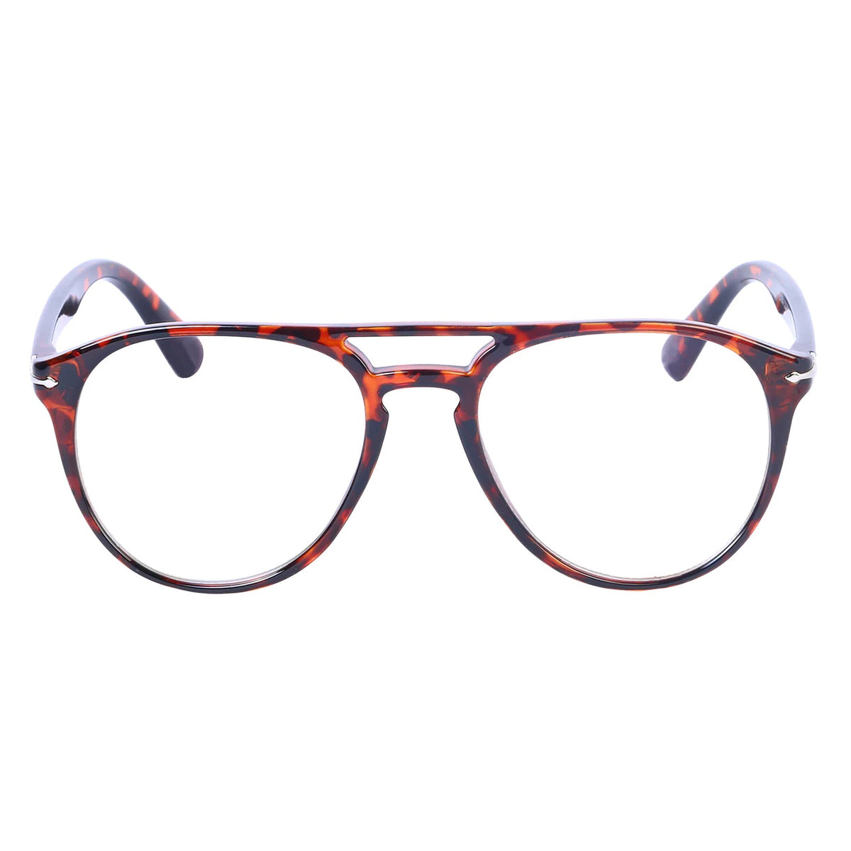 Jodykoes Premium Aviator Style Frame Eyeglasses (Leopard Print)