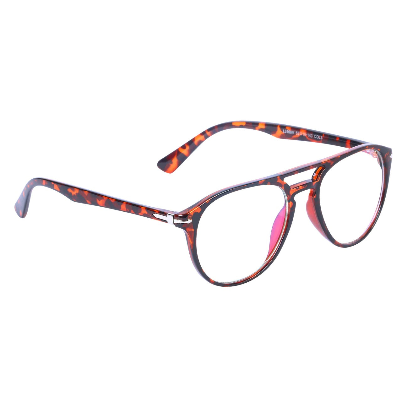 Jodykoes Premium Aviator Style Frame Eyeglasses (Leopard Print)