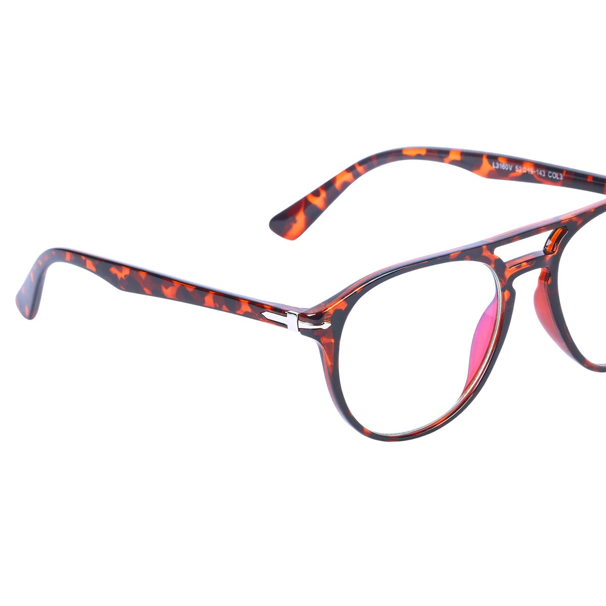 Jodykoes Premium Aviator Style Frame Eyeglasses (Leopard Print)