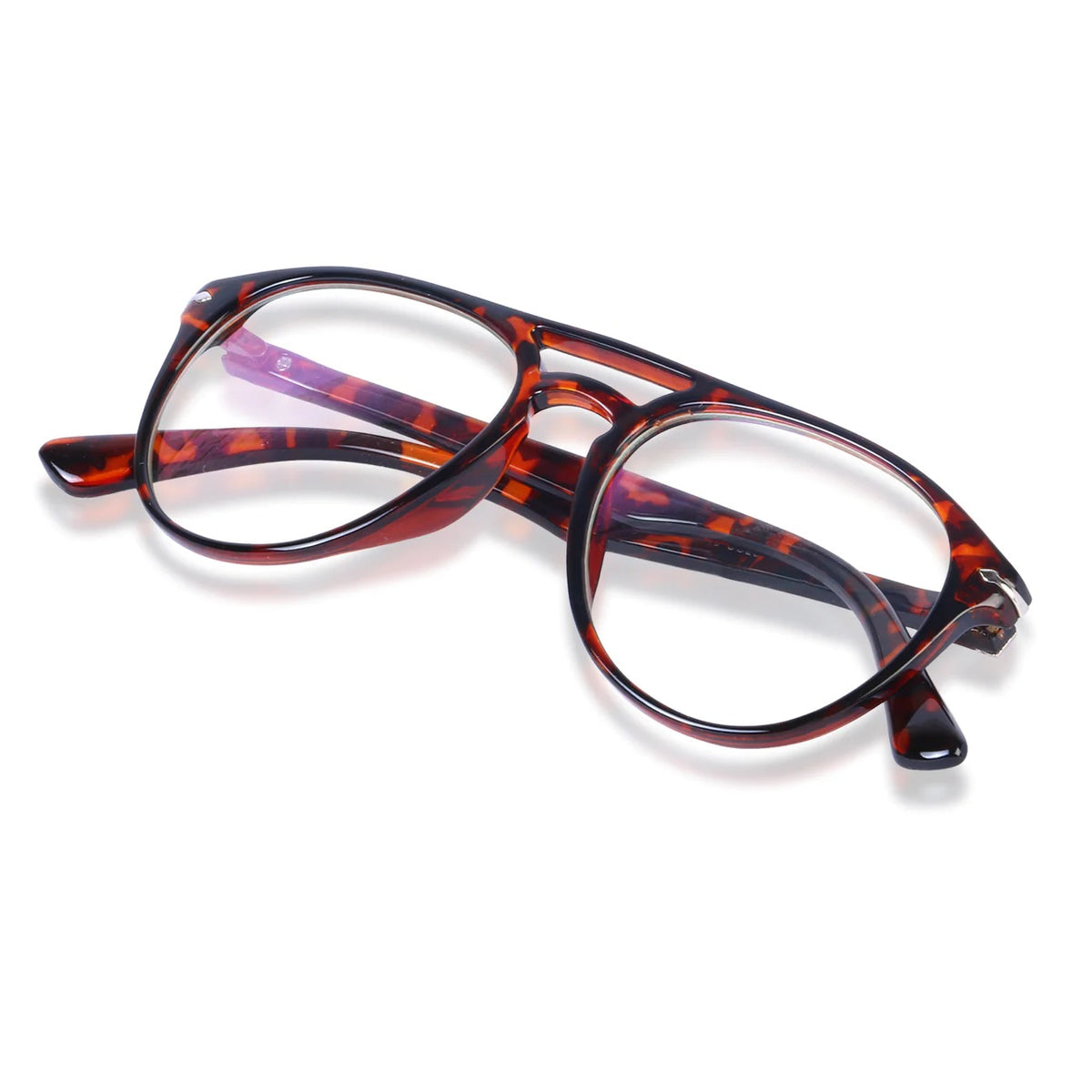 Jodykoes Premium Aviator Style Frame Eyeglasses (Leopard Print)