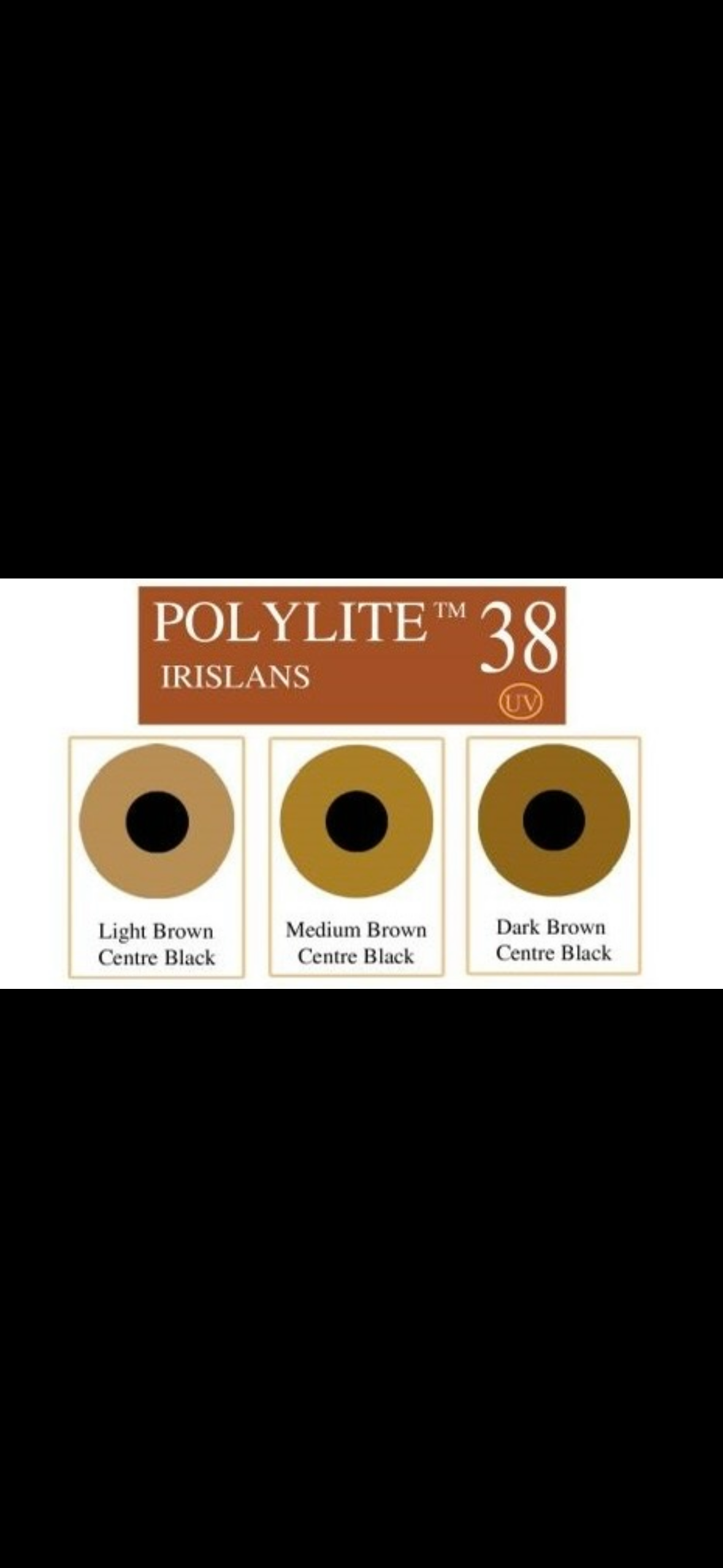 Polylite 38 Prosthetic Brown D Type Contact Lens