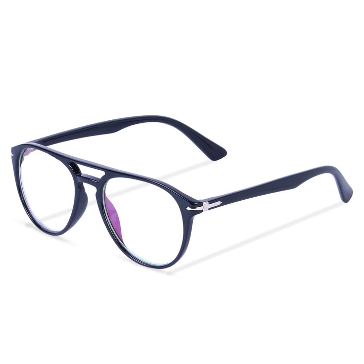 Jodykoes Premium Aviator Style Frame Eyeglasses (Black)