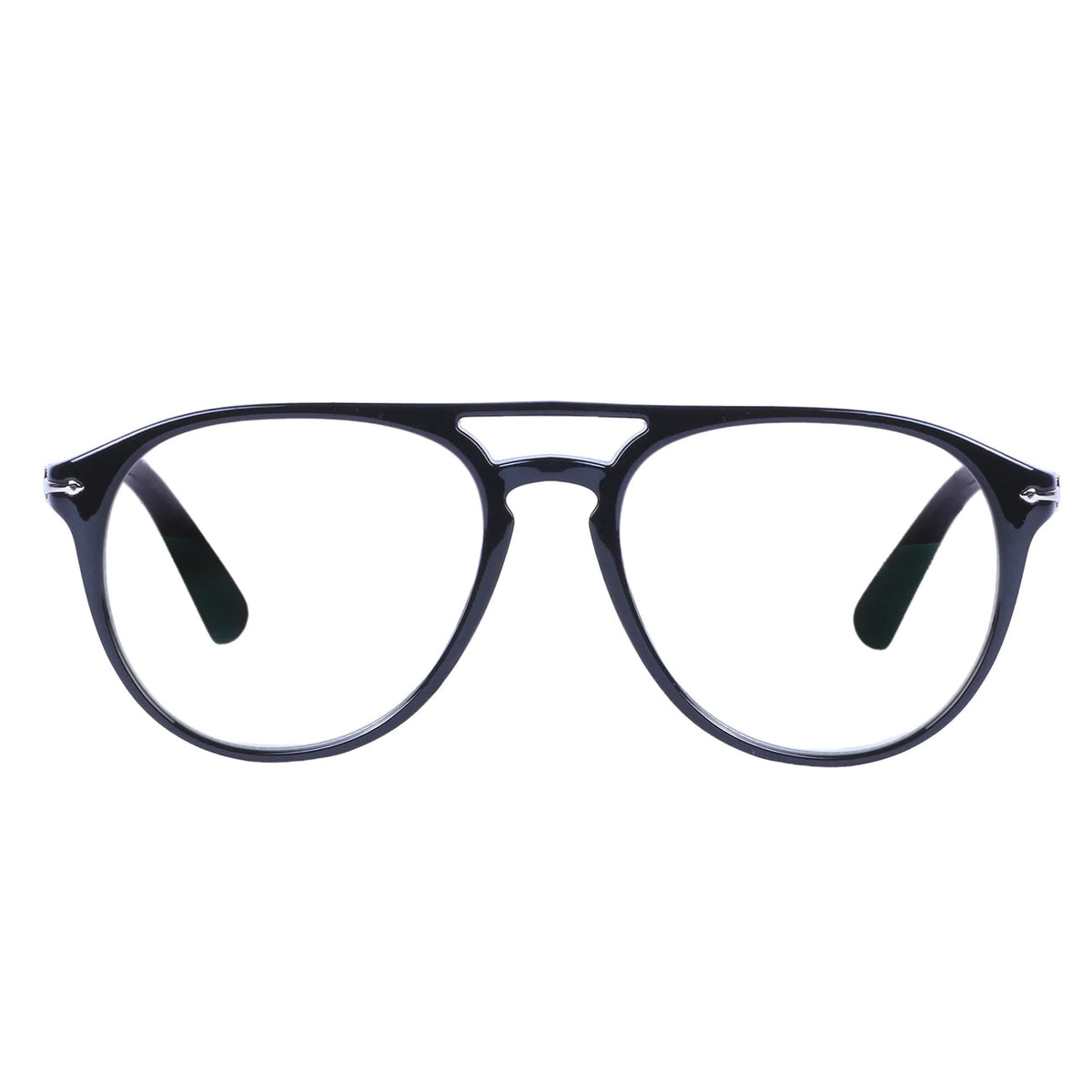 Jodykoes Premium Aviator Style Frame Eyeglasses (Black)