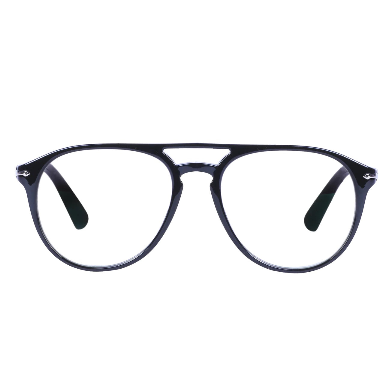 Jodykoes Premium Aviator Style Frame Eyeglasses (Black)