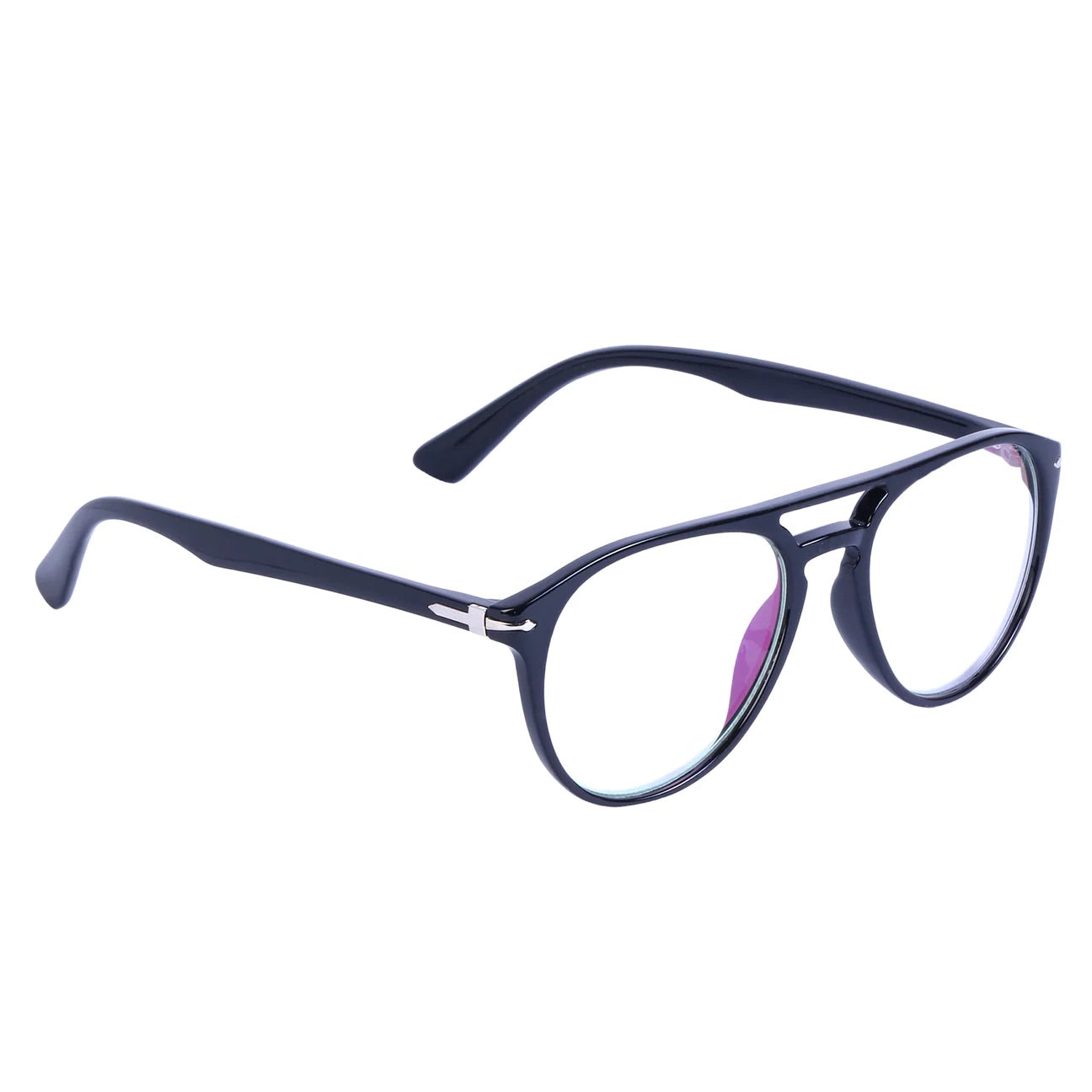 Jodykoes Premium Aviator Style Frame Eyeglasses (Black)