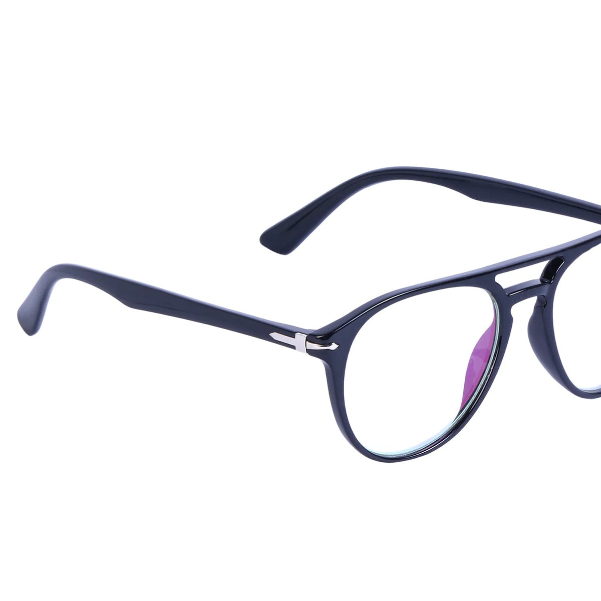 Jodykoes Premium Aviator Style Frame Eyeglasses (Black)
