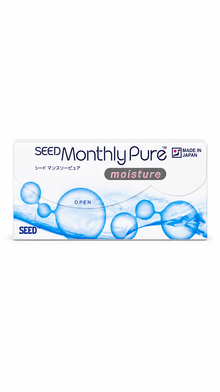 SEED MonthlyPure Moisture Monthly Contact Lenses – 3 Lenses