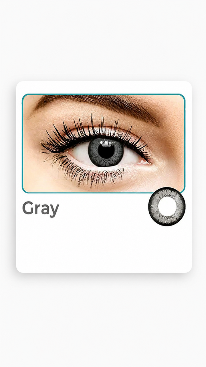 Bausch & Lomb Lacelle Premium GRAY Color Contact Lens (1 Lens/Box)