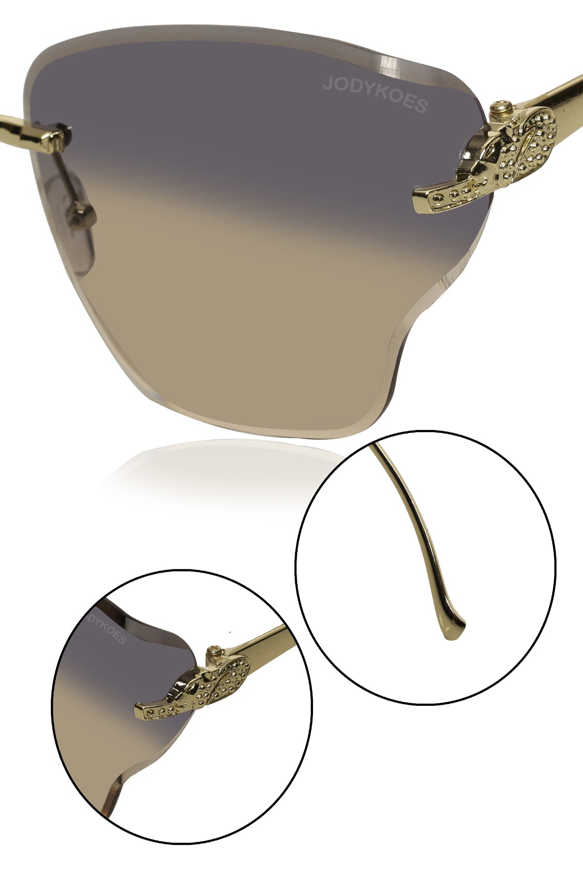 Jodykoes Legacy Rimless Sunglasses | UV400 Protection | Lightweight Stylish Eyewear