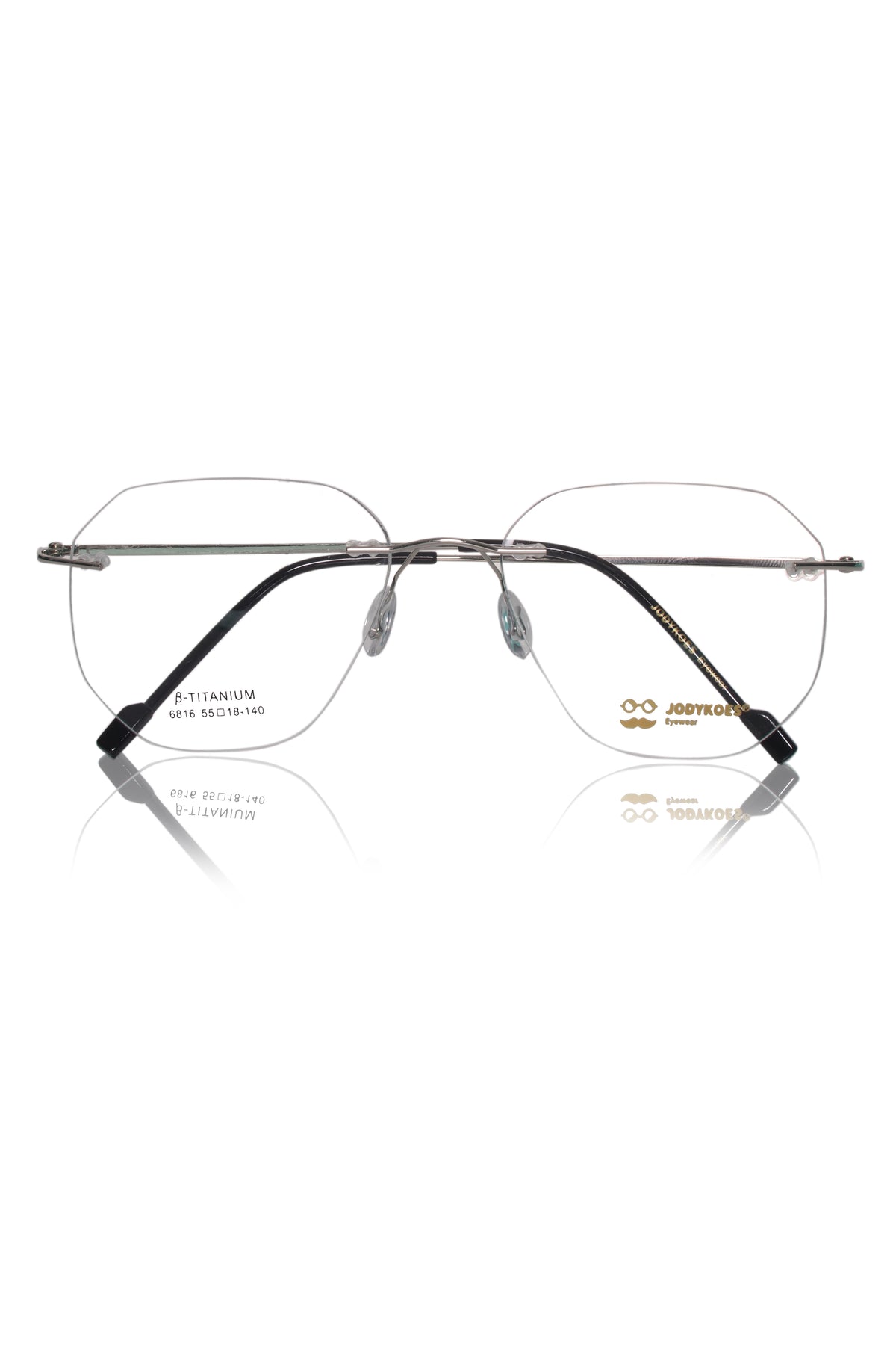 Jodykoes Hexagon Premium Rimless Frame (Silver)