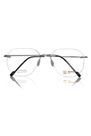 Jodykoes Hexagon Premium Rimless Frame (Silver)