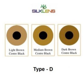Silklens Prosthetic D-Type Center Pupil Black Contact Lens  (1 Lens)