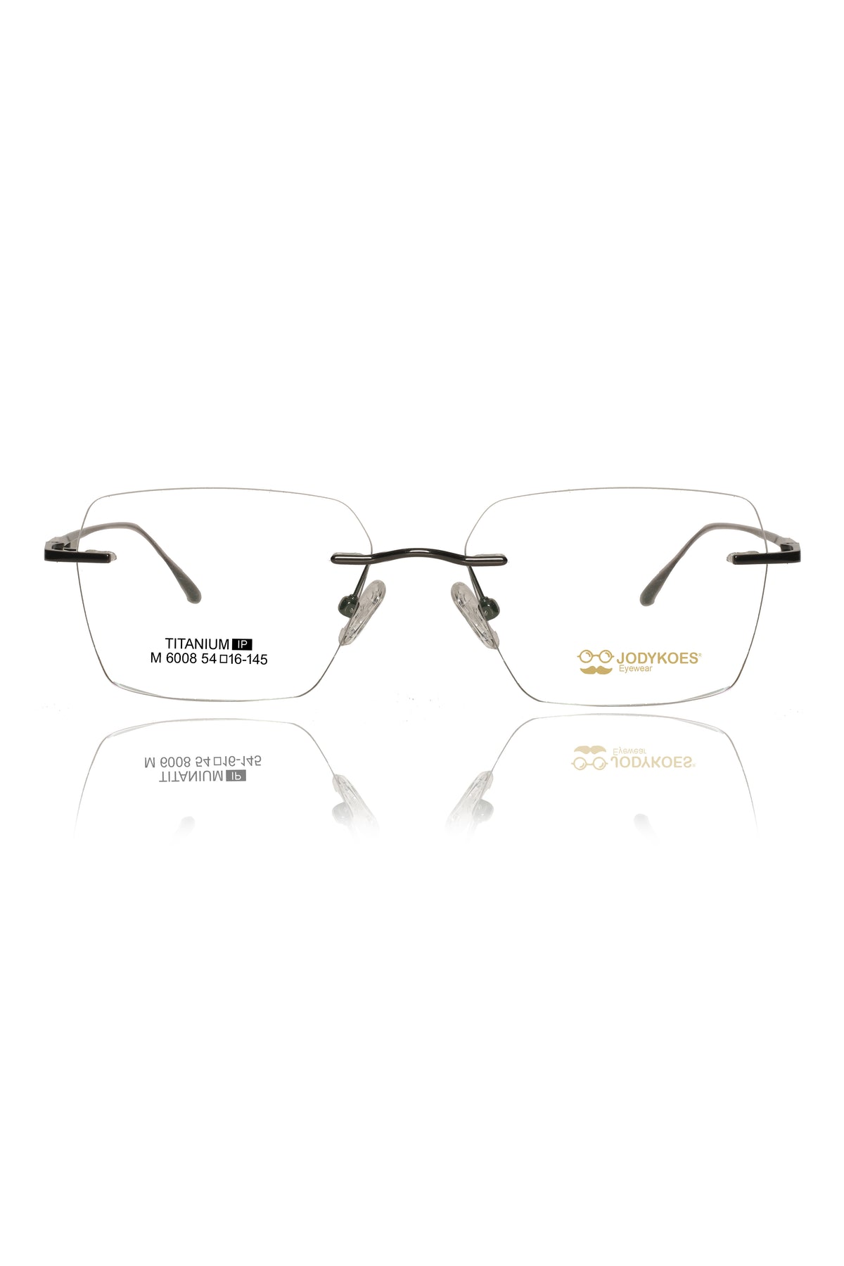Jodykoes Luxury Pure Titanium Geometric Rimless Frame | High Quality Lightweight Square Optical Frame