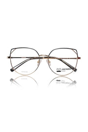 Jodykoes Luxury Pure Titanium Metal Spectacle Eyeglasses | Cat Eye Metal Eyewear Frame ( Green and Gold )