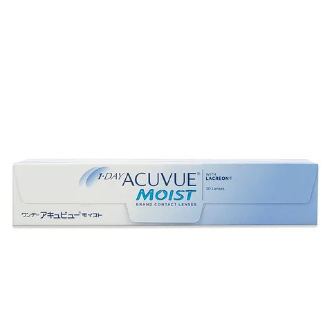 Johnson & Johnson Acuvue 1 Day MOIST Daily Disposable Contact Lenses 30 Lens Box With BC 8.5 10 Hrs