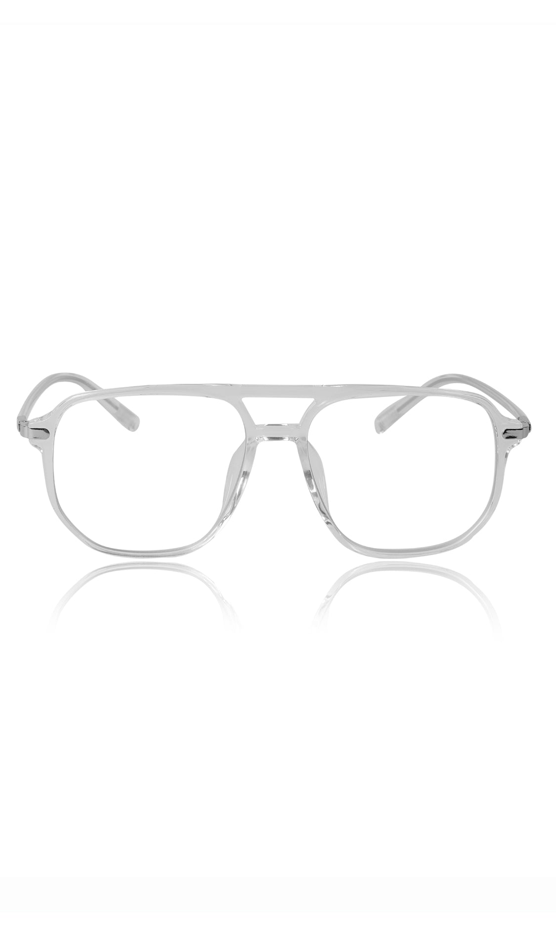 Jodykoes® Premium Oversized Eyeglass Frames: Stylish Anti-Glare and Blue Light Blocking Glasses for Enhanced Computer and Mobile Phone Protection, Unisex Design (Transparent) - Jodykoes ®