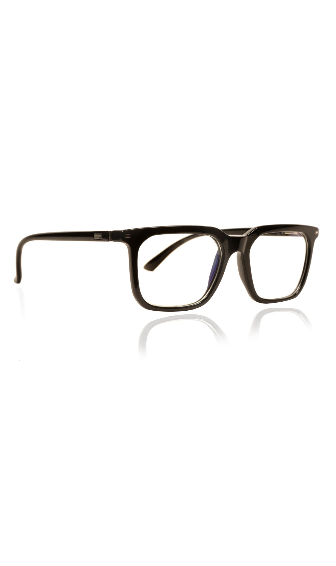 Jodykoes® Colour Frame Series: Stylish Square Spectacle Frames with Blue Ray Protection and Anti-Glare Glasses for Men and Women (Black)