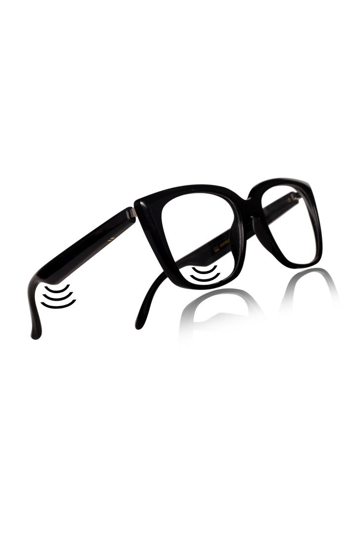 Jodykoes Cat Eye Smart Glasses with Speaker and Voice Assistant