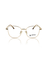 Jodykoes® Premium Series Cat Eye Metal Designer Frame Women Spectacle | Fashionable Blu Cut Anti Glare Eyeglasses For Computer, Mobile Phone and Blue Rays Protection Eyewear (Gold)