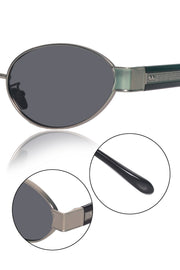 Jodykoes Legacy Metal Oval Sunglasses – UV400 Polarized (Silver)