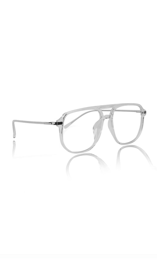 Jodykoes® Premium Oversized Eyeglass Frames: Stylish Anti-Glare and Blue Light Blocking Glasses for Enhanced Computer and Mobile Phone Protection, Unisex Design (Transparent)