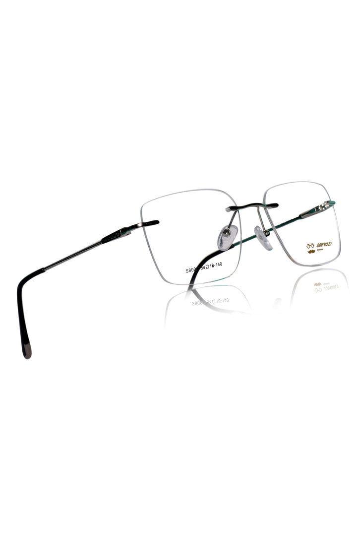 Jodykoes Square Signature Rimless Frame (Silver)