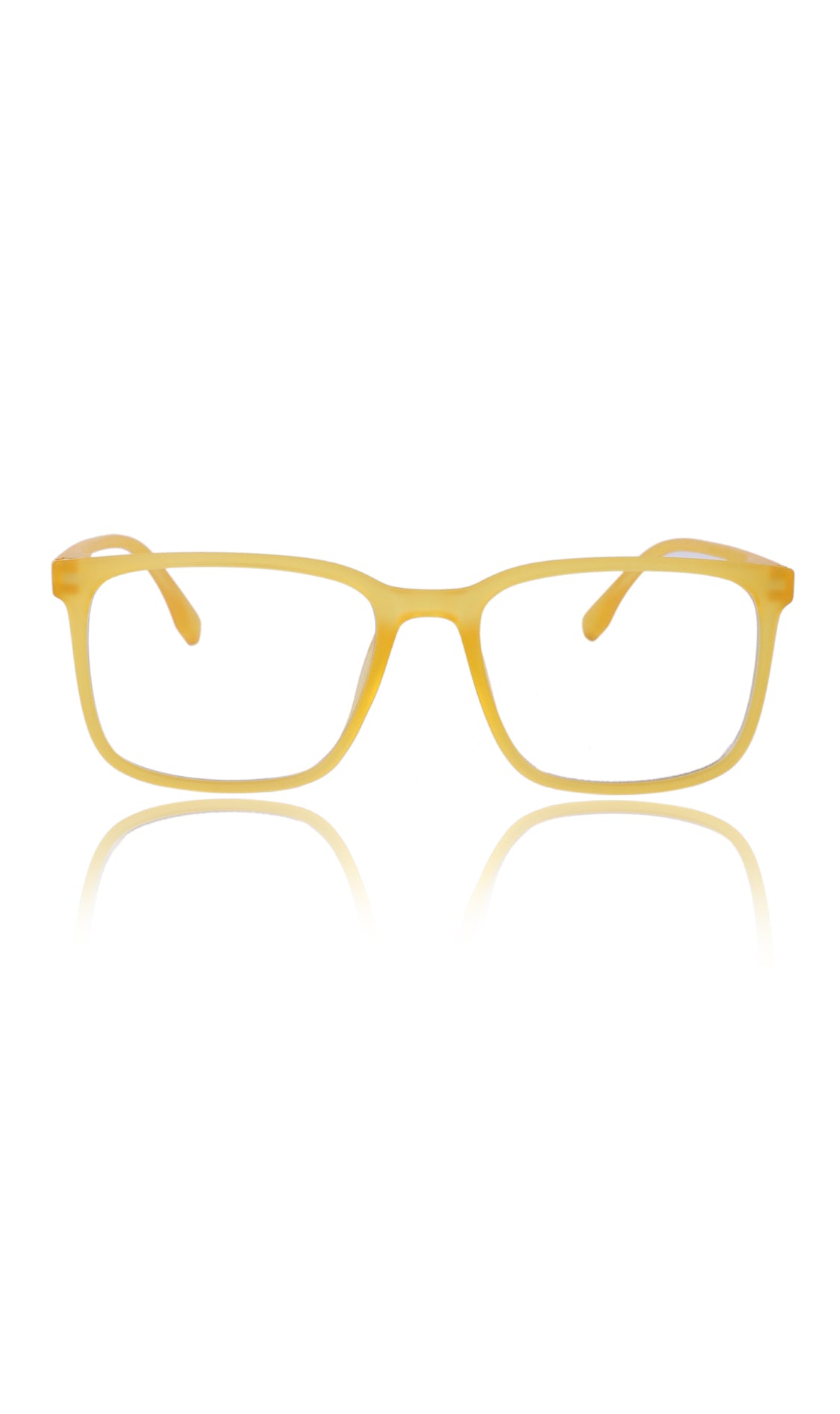 Jodykoes® Colour Series : Vibrant colours eyewear rectangle frames with anti glare and blue filter eyeglasses for men and women (Banana Yellow) - Jodykoes ®