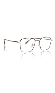 Jodykoes® Premium Series Metal Spectacle Frame With Anti-Glare Blue Light Blocking Eyeglasses for Men and Women | Computer and Mobile Phone Protection Eyewear Frames (Black and Silver)