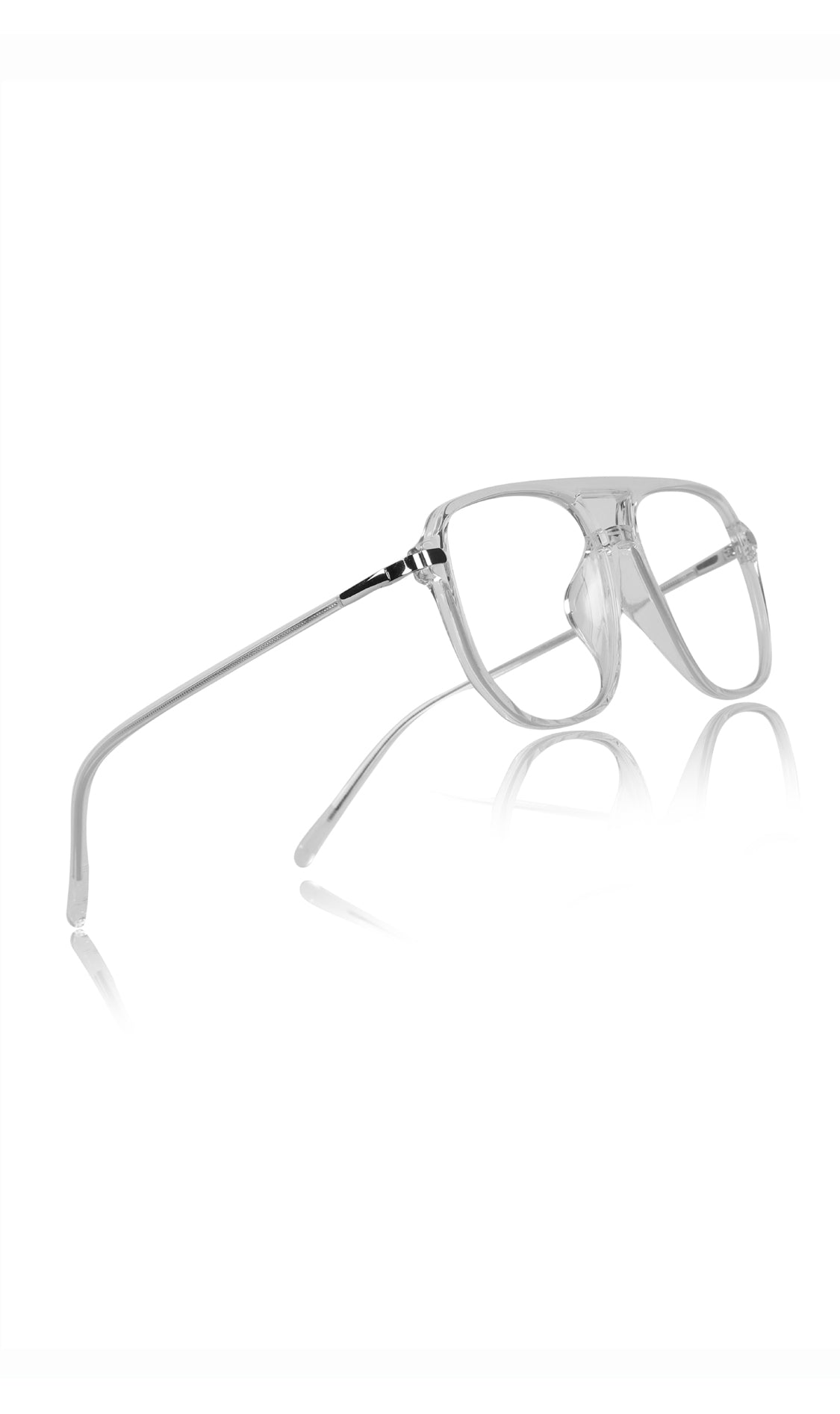 Jodykoes® Premium Oversized Eyeglass Frames: Stylish Anti-Glare and Blue Light Blocking Glasses for Enhanced Computer and Mobile Phone Protection, Unisex Design (Transparent)