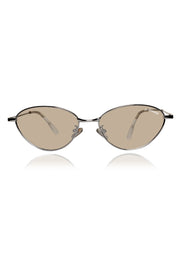 Jodykoes Legacy Metal Cat Eye Sunglasses – UV400 Protection (Brown)