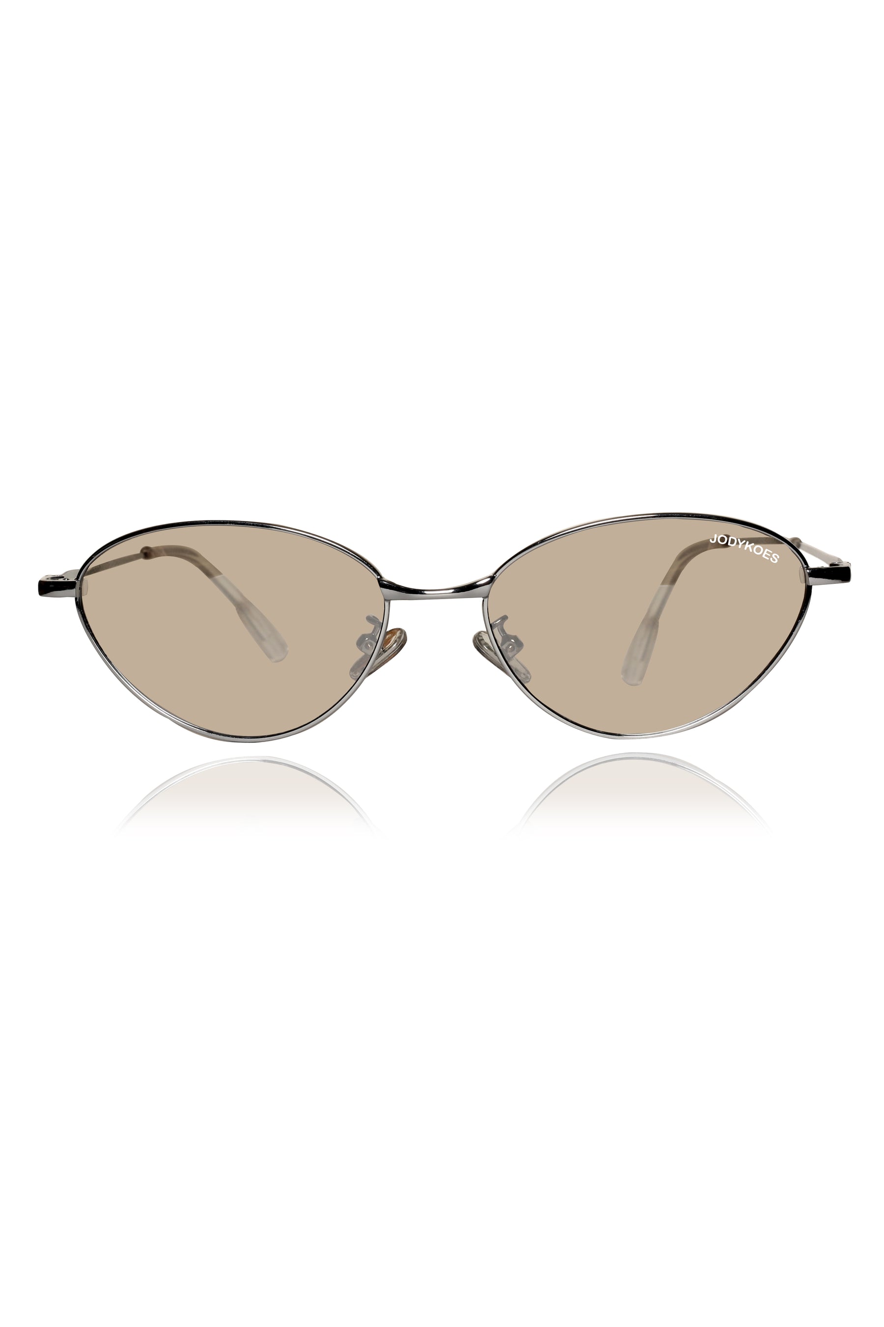 Jodykoes Legacy Metal Cat Eye Sunglasses – UV400 Protection (Brown)