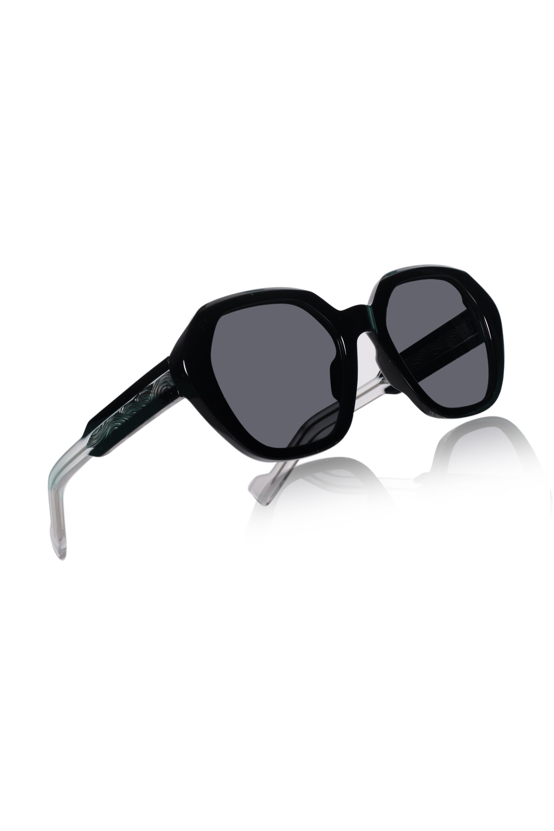 Jodykoes Legacy Cat Eye Square Sunglasses – UV400 Polarized (Black)