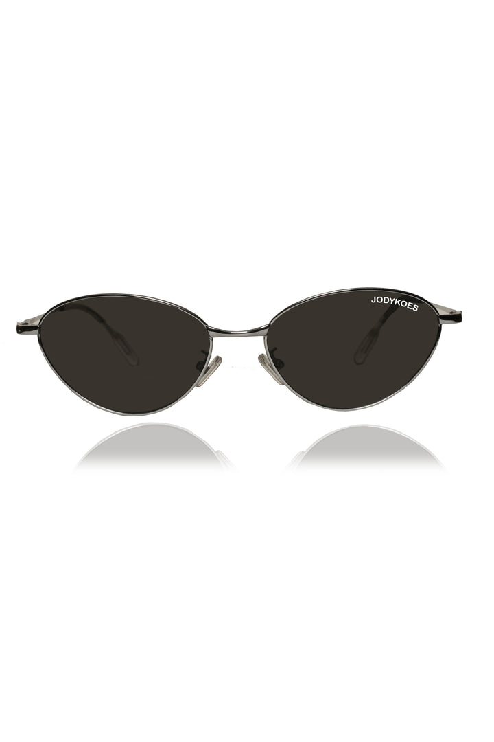 Jodykoes Legacy Metal Cat Eye Sunglasses – UV400 Protection (Black)