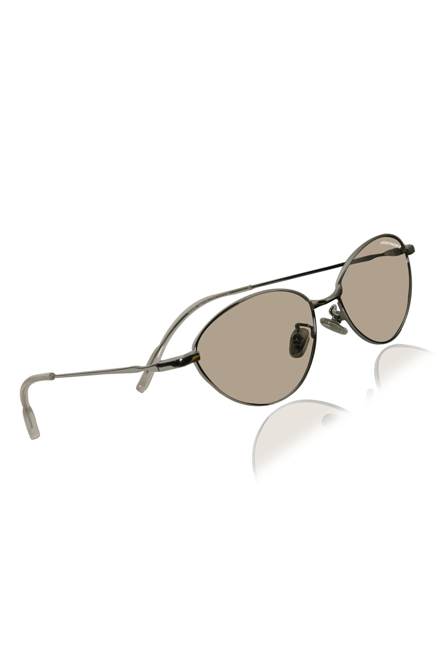 Jodykoes Legacy Metal Cat Eye Sunglasses – UV400 Protection (Brown)