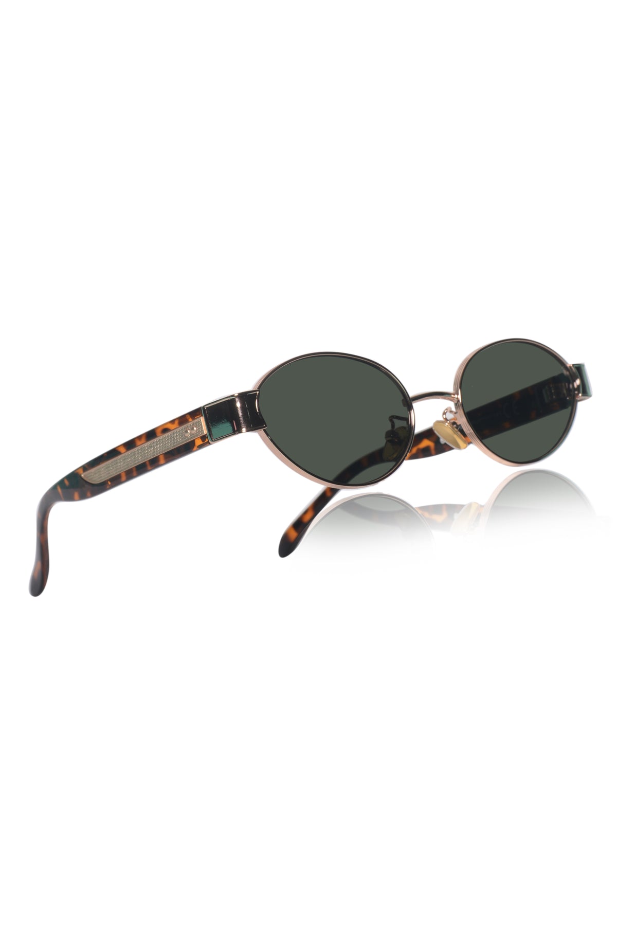 Jodykoes Legacy Metal Oval Sunglasses – UV400 Polarized (Gold)