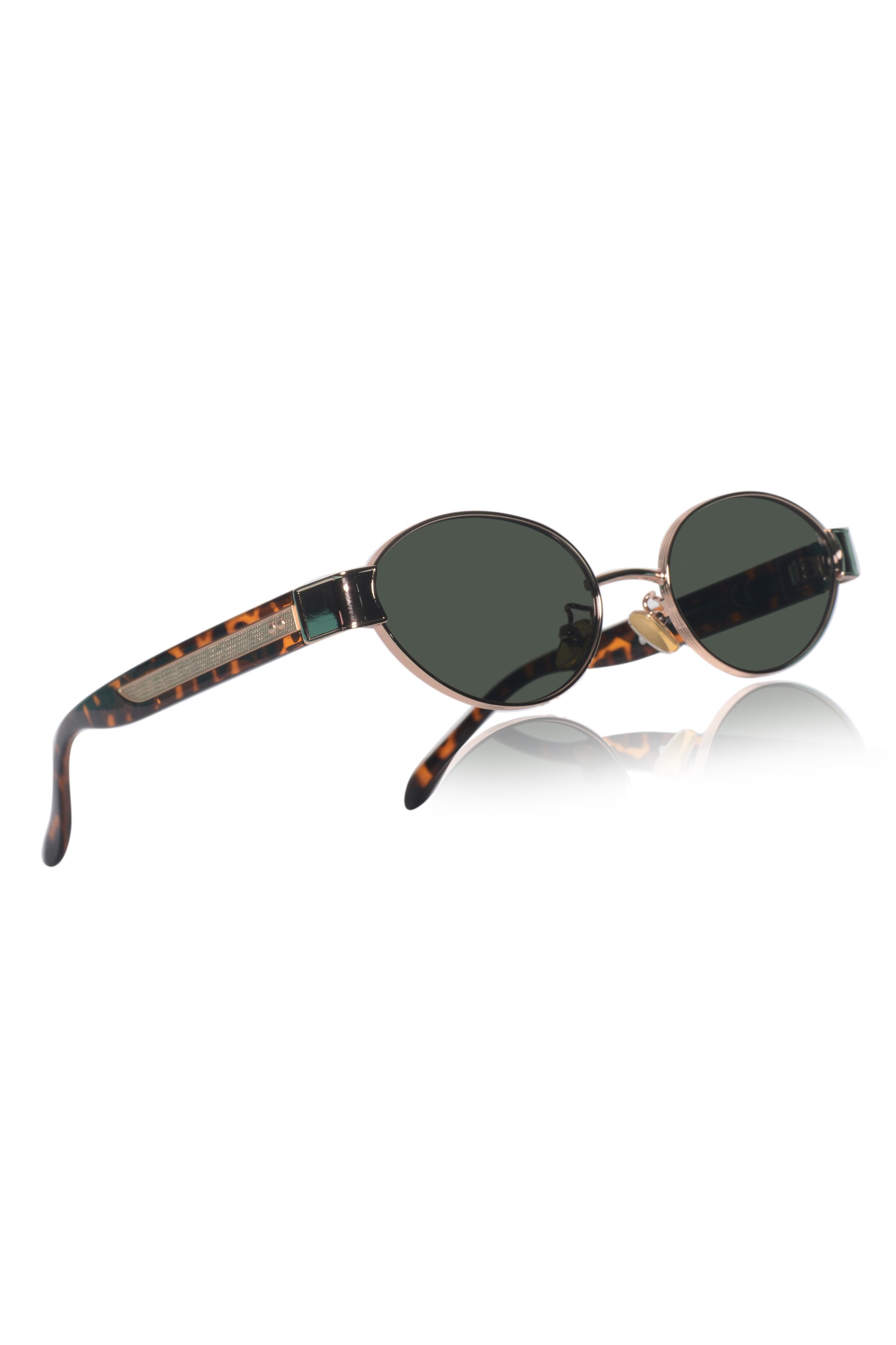 Jodykoes Legacy Metal Oval Sunglasses – UV400 Polarized (Gold)