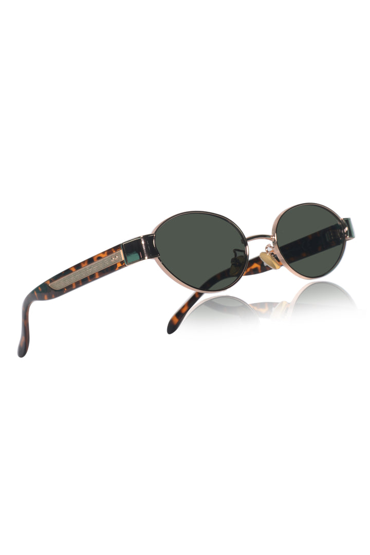 Jodykoes Legacy Metal Oval Sunglasses – UV400 Polarized (Gold)