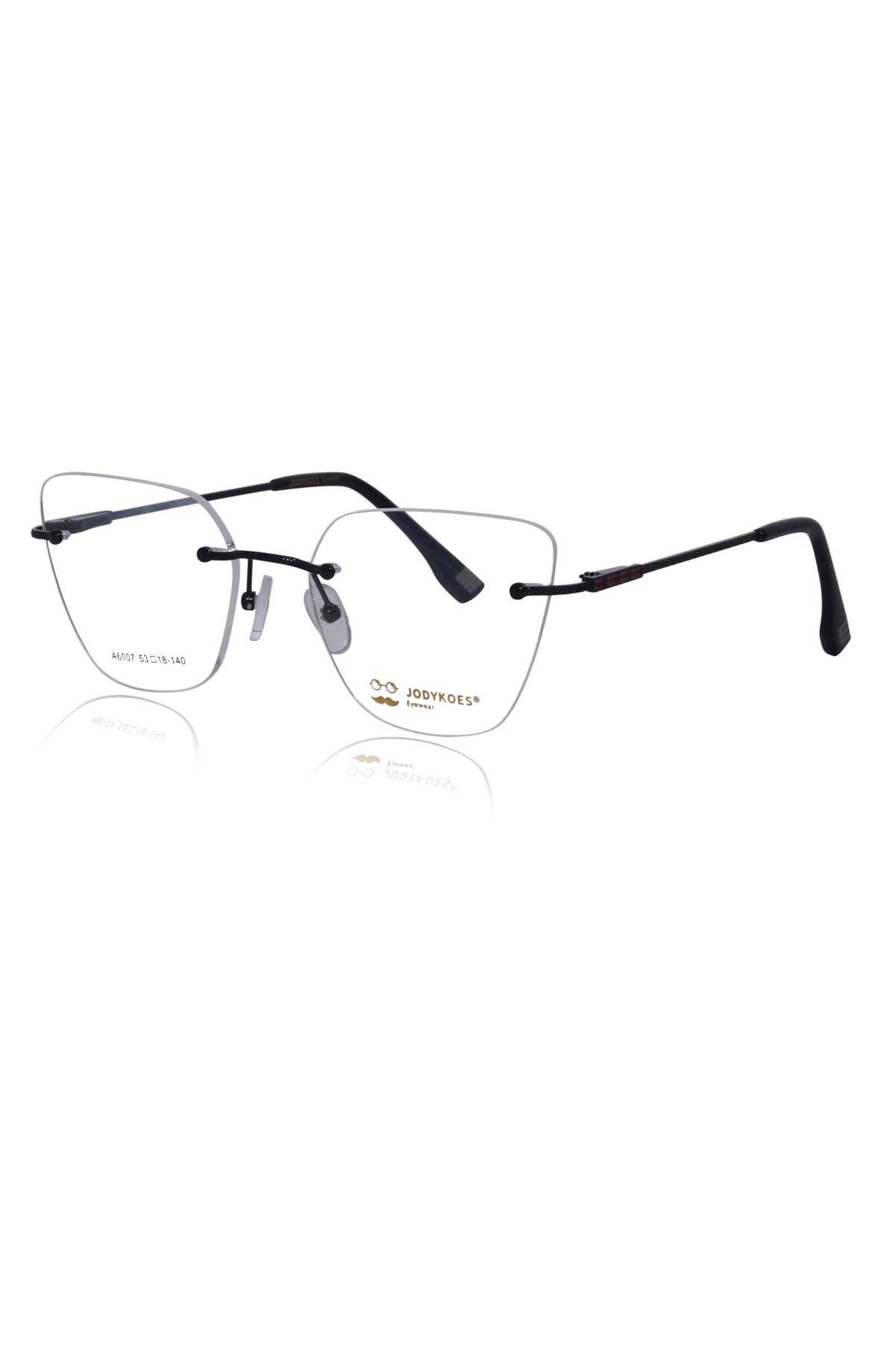 Jodykoes Cat Eye Signature Rimless Frame (Black)